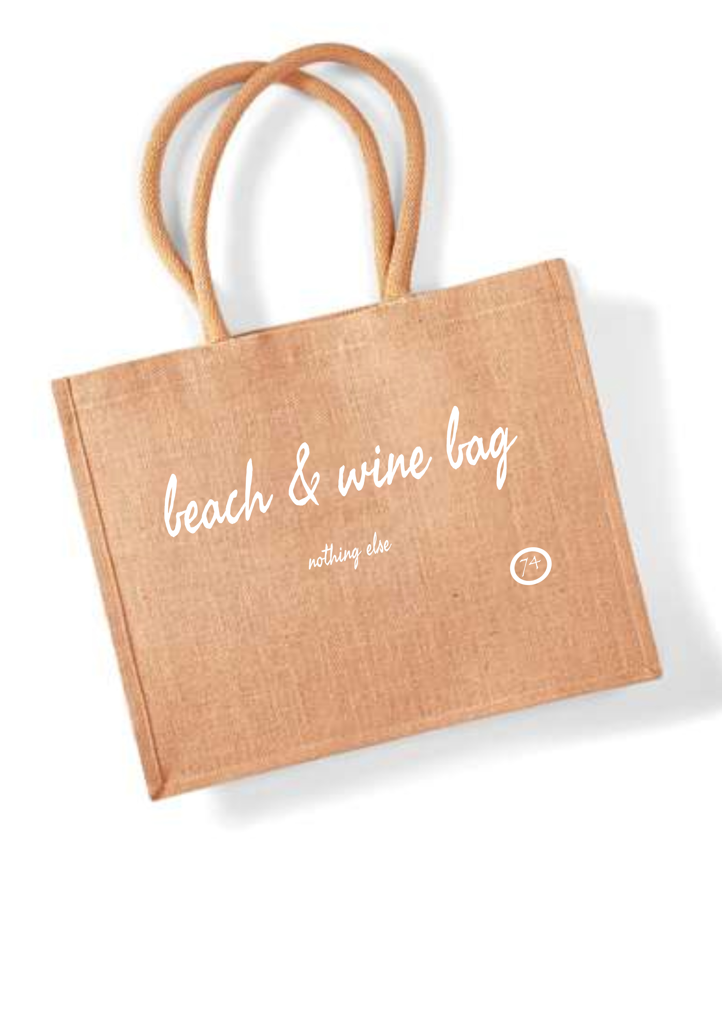 Jute Shopper - beach & wine bag