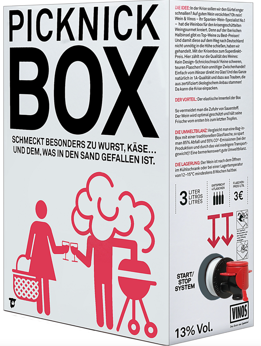 Picknickbox Rosewein - 3 Liter