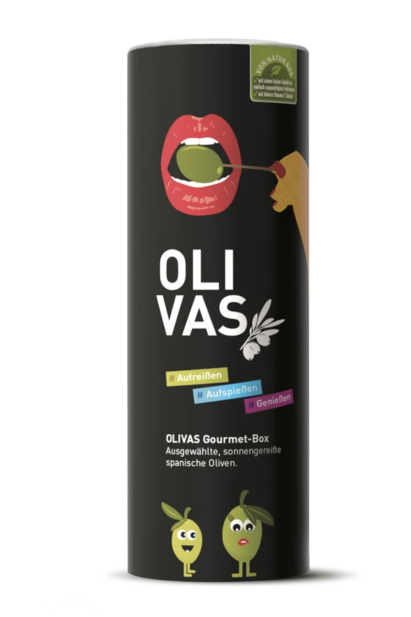 OLIVAS Gourmet Geschenk-Box - Spaniens Beste Oliven im Paket - 3 x 80 g ATG