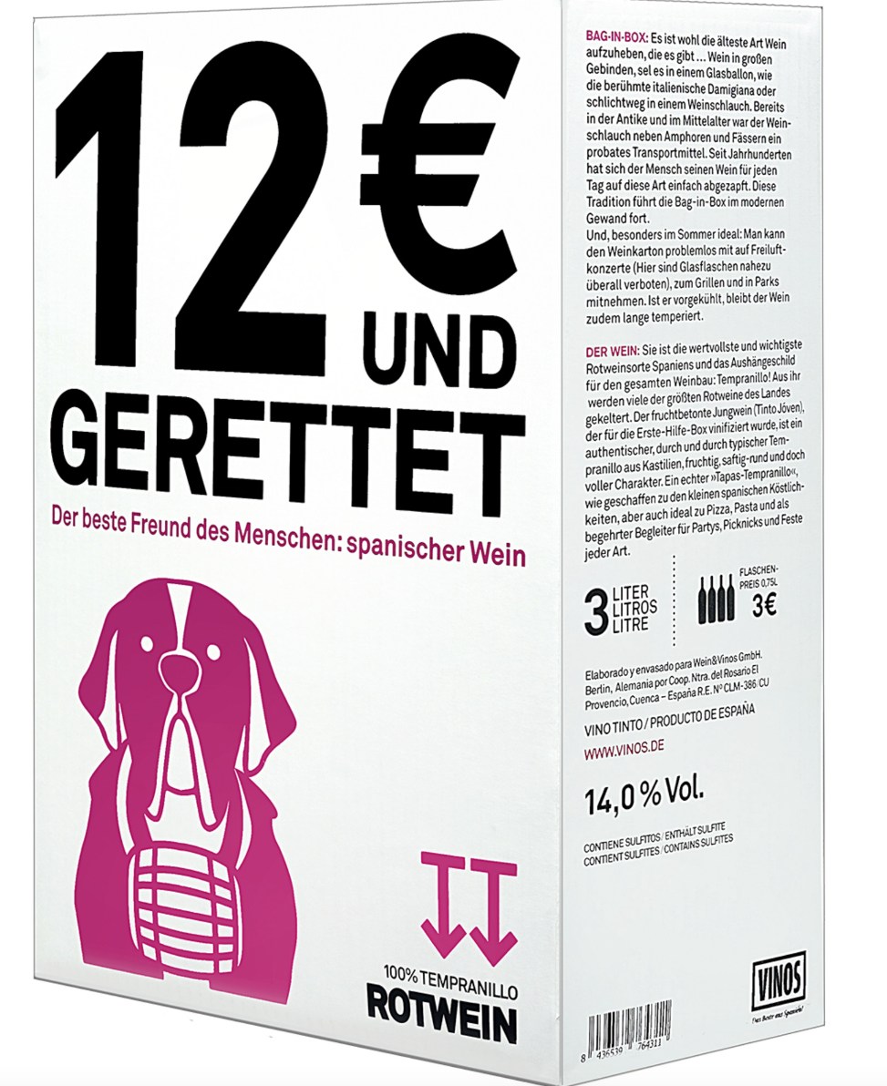 Erste-Hilfe-Box Rotwein - 3 Liter